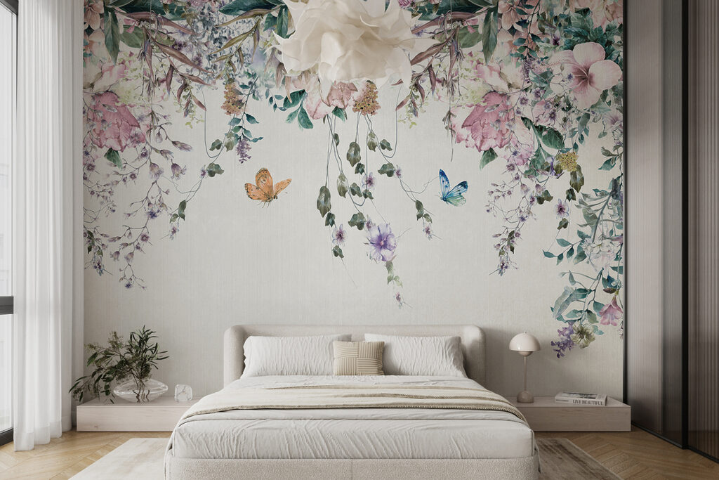 Ghirlande fiorite con farfalle — ambiente 10