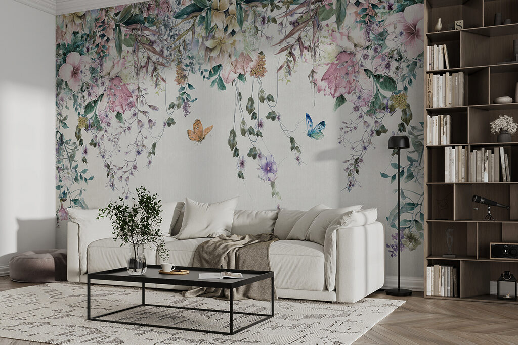 Ghirlande fiorite con farfalle — ambiente 13