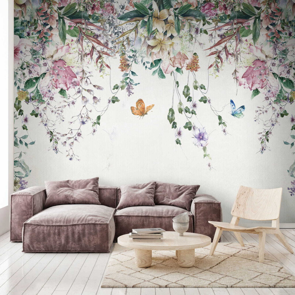 Ghirlande fiorite con farfalle — ambiente 6