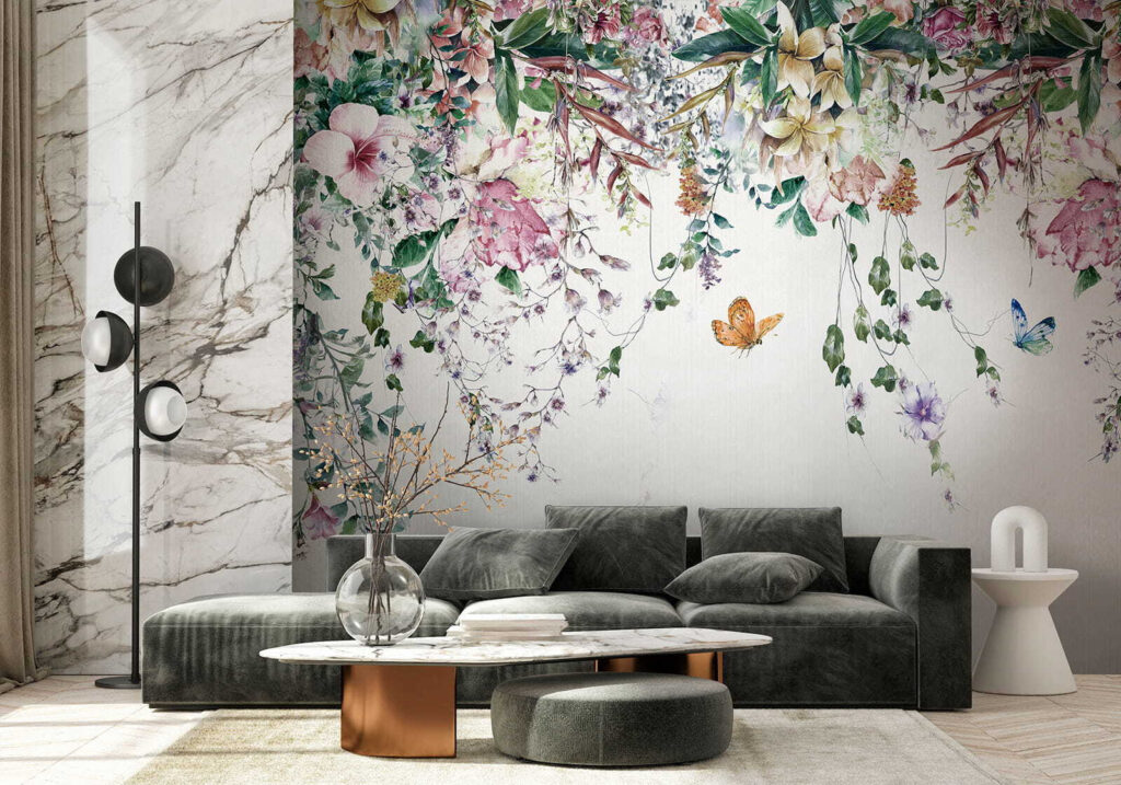 Ghirlande fiorite con farfalle — ambiente 7