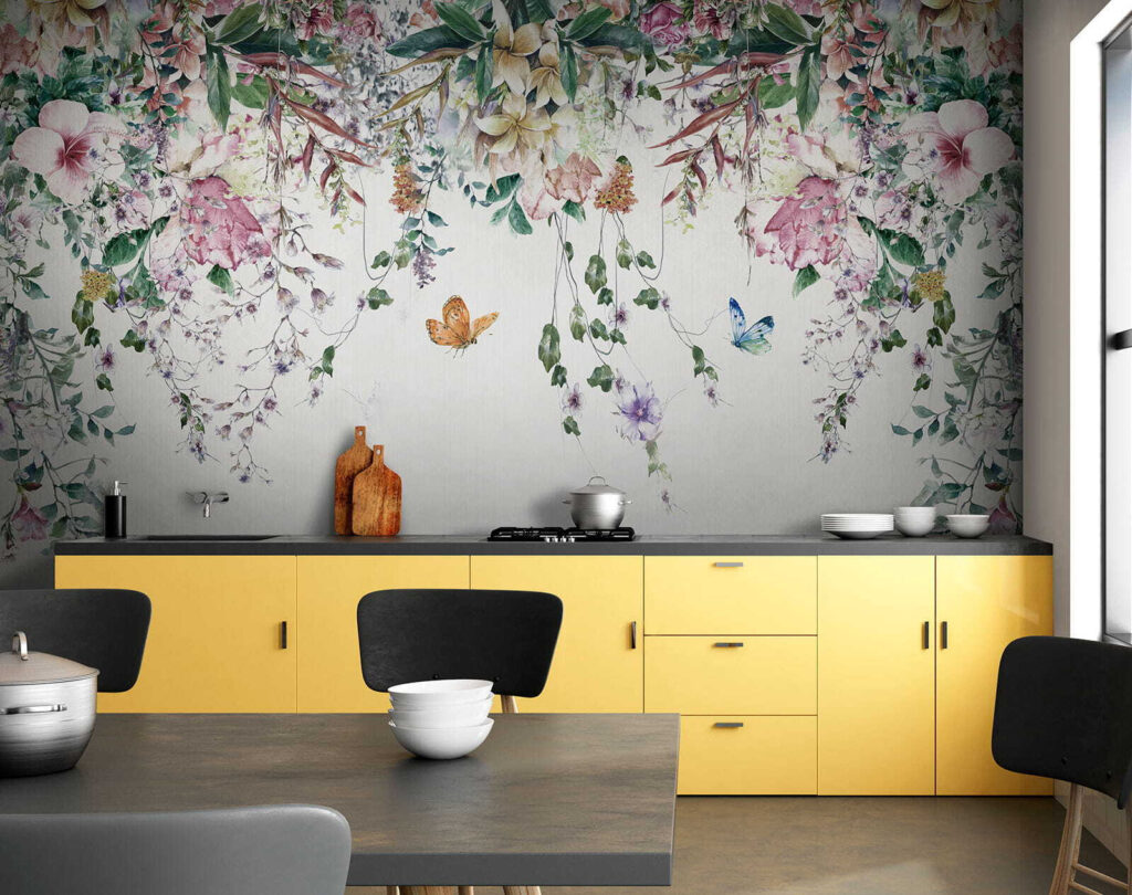 Ghirlande fiorite con farfalle — ambiente 8