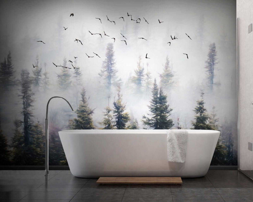 Uccelli tra i pini — ambiente 9