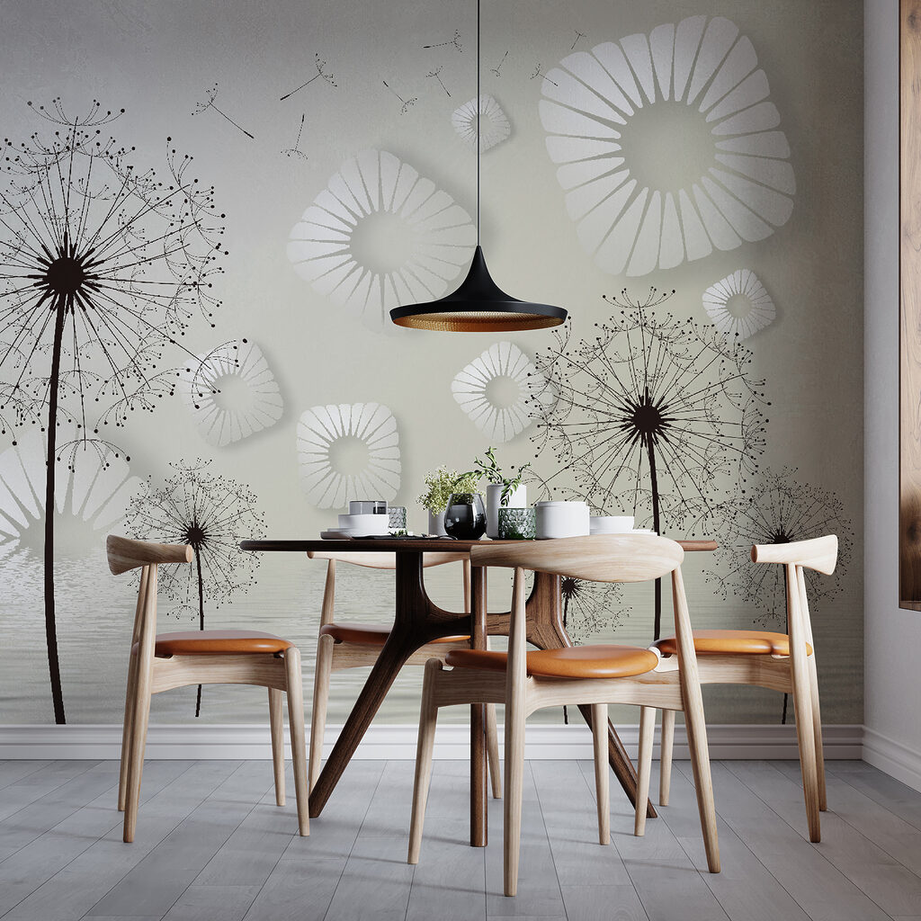 Soffioni tra forme geometriche — ambiente 2