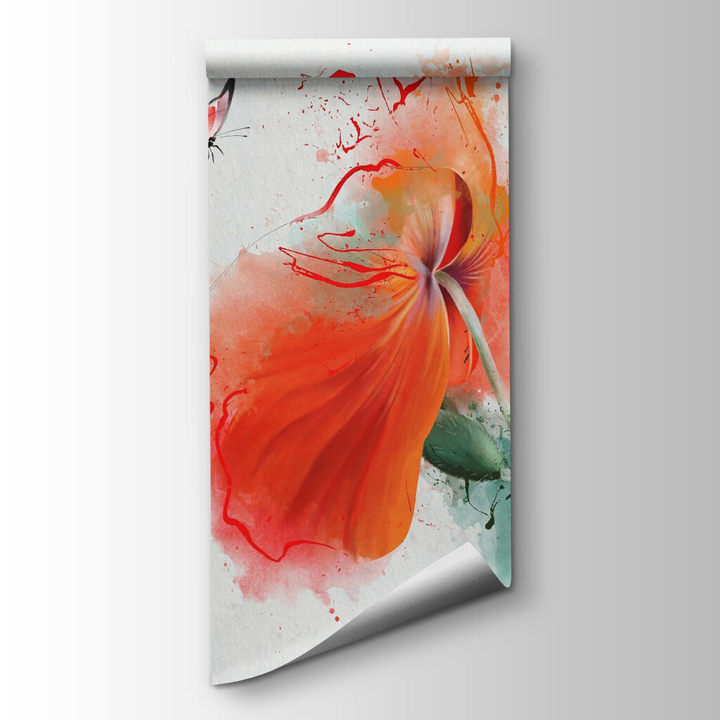 Farfalla e fiore arancio — vista del prodotto