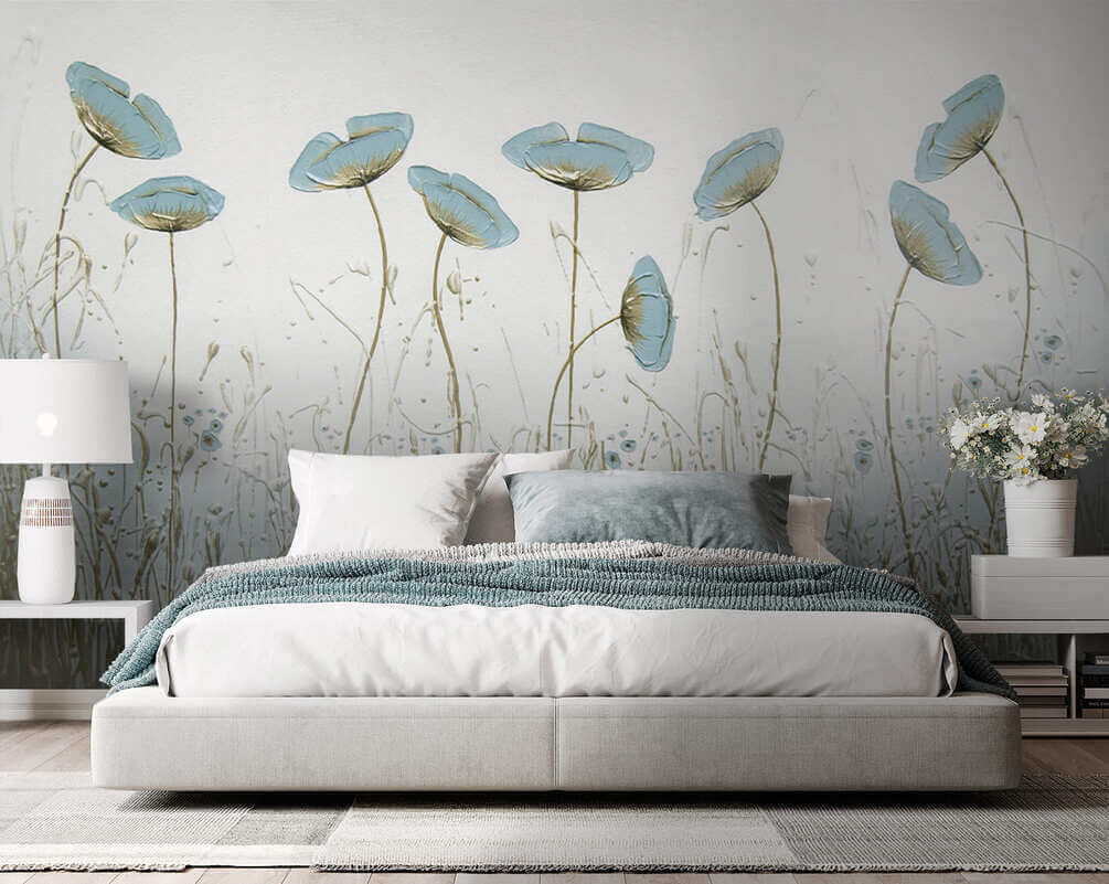 Fiori blu sopra l’erba — ambiente 2