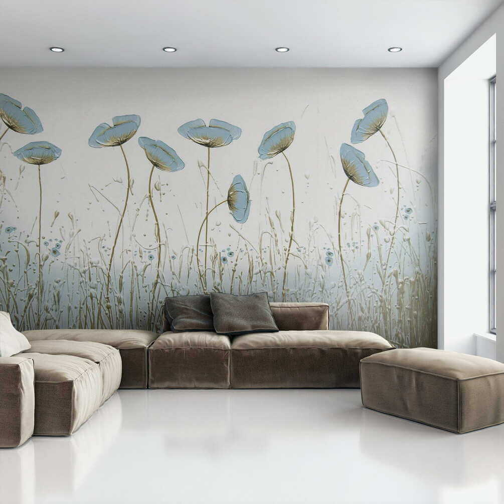 Fiori blu sopra l’erba — ambiente 4