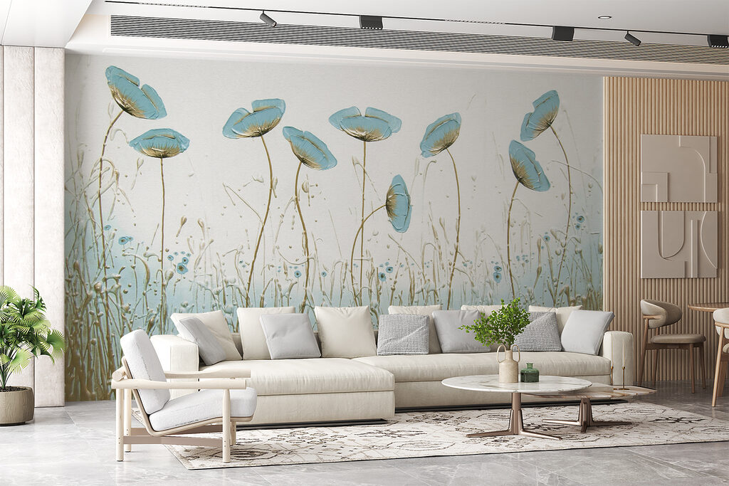 Fiori blu sopra l’erba — ambiente 9