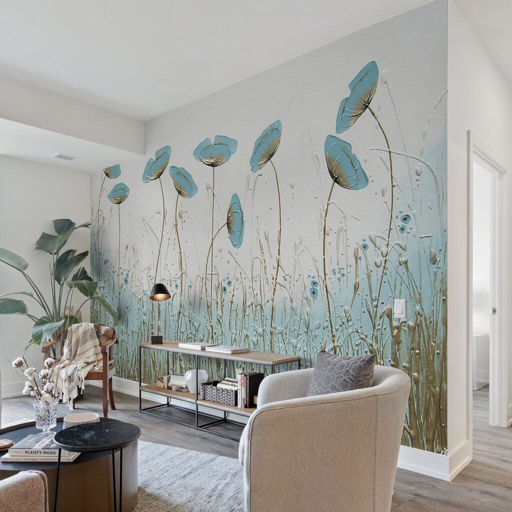 Fiori blu sopra l’erba — ambiente 10