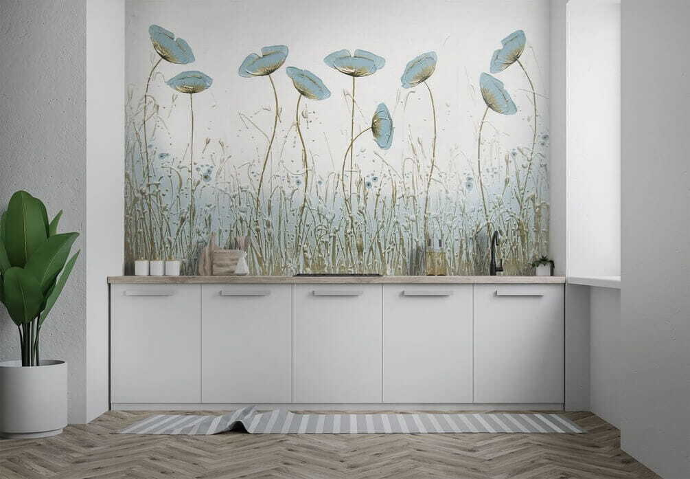 Fiori blu sopra l’erba — ambiente 6
