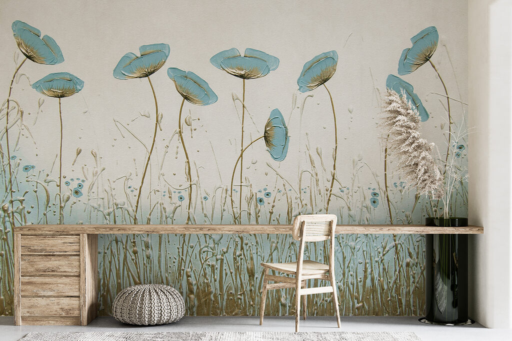 Fiori blu sopra l’erba — ambiente 11