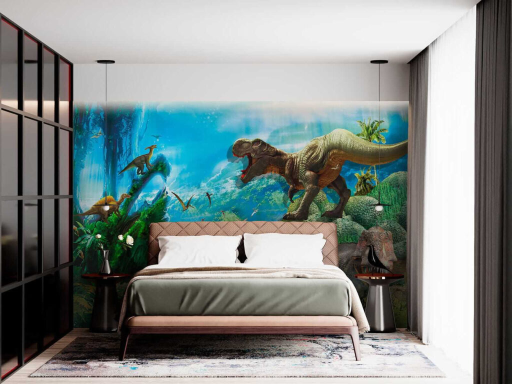 Dinosauri in giungla blu — ambiente 3