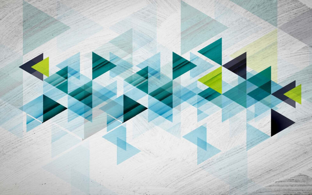 Triangoli turchesi a pennellate — design completo