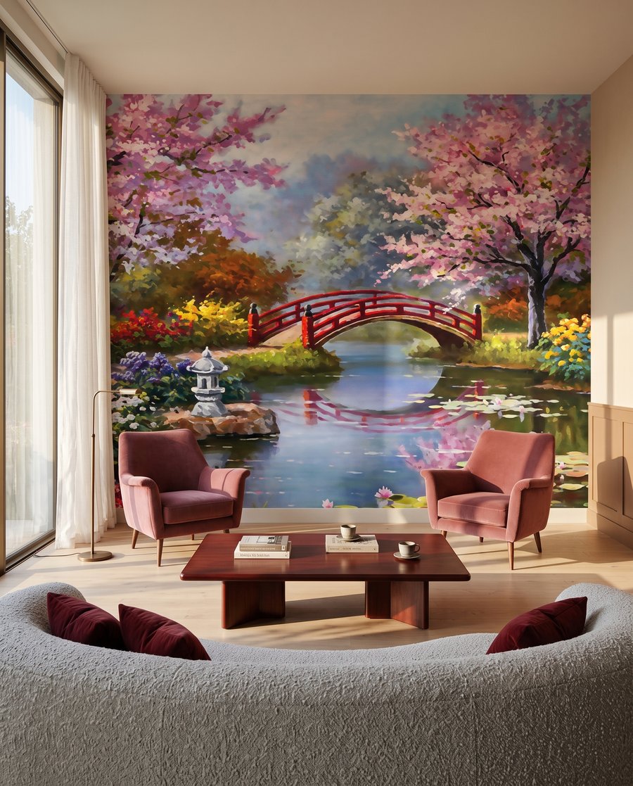 Ponte rosso in fiore — ambiente 3