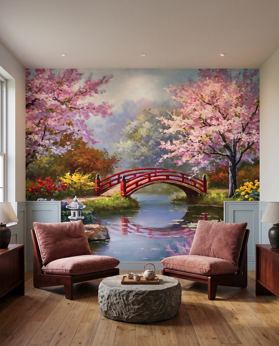 Ponte rosso in fiore — ambiente 4