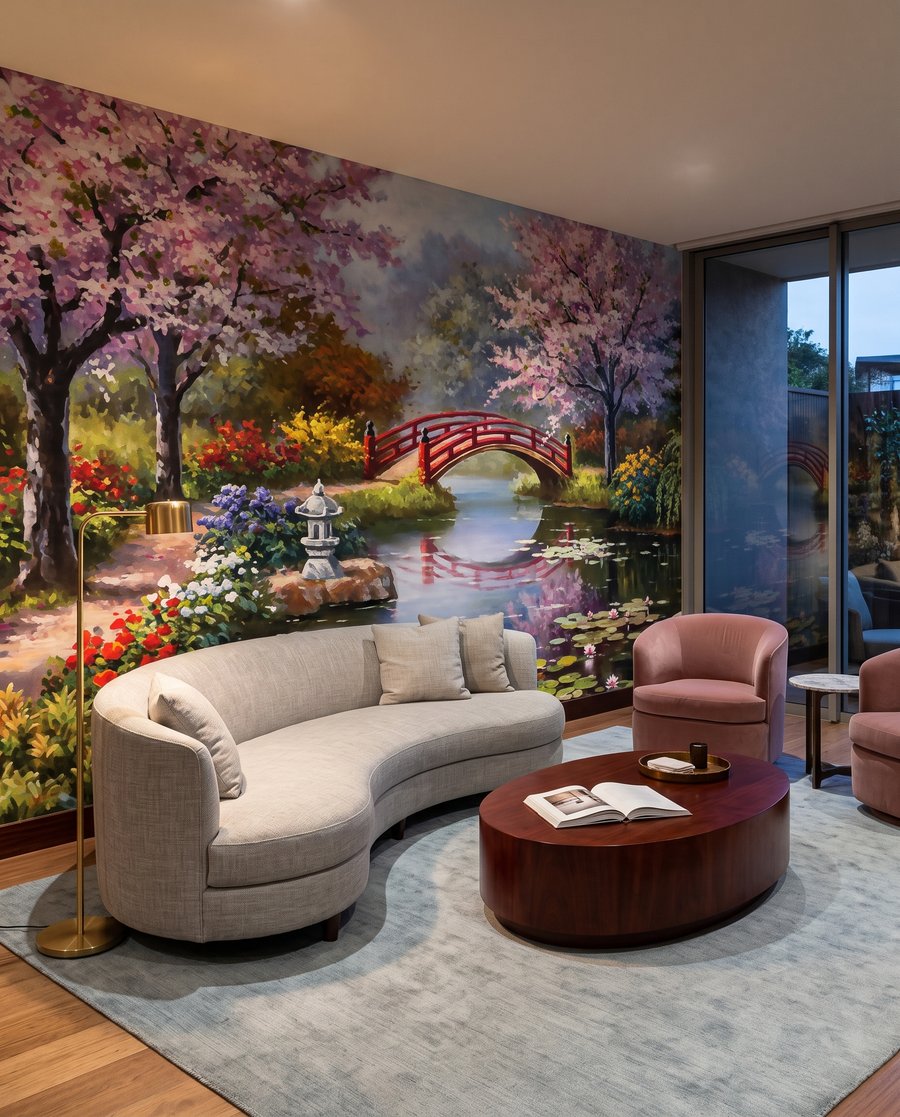 Ponte rosso in fiore — ambiente 5