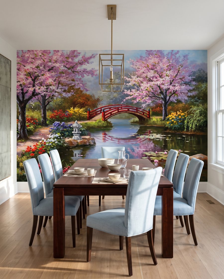 Ponte rosso in fiore — ambiente 6