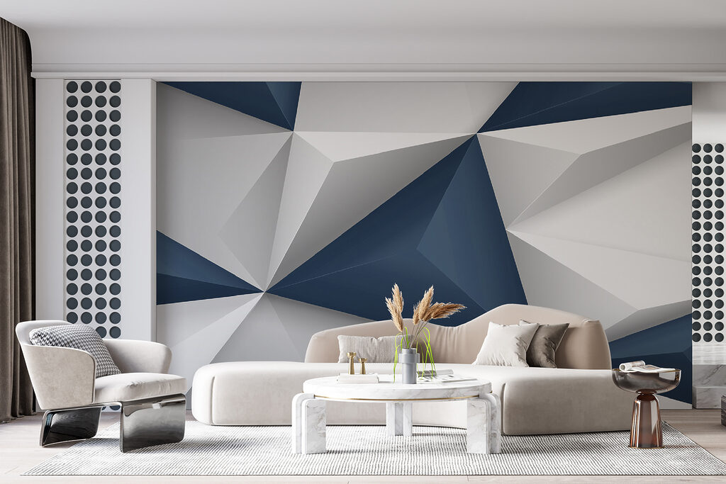 Sfaccettature blu e bianche — ambiente 2