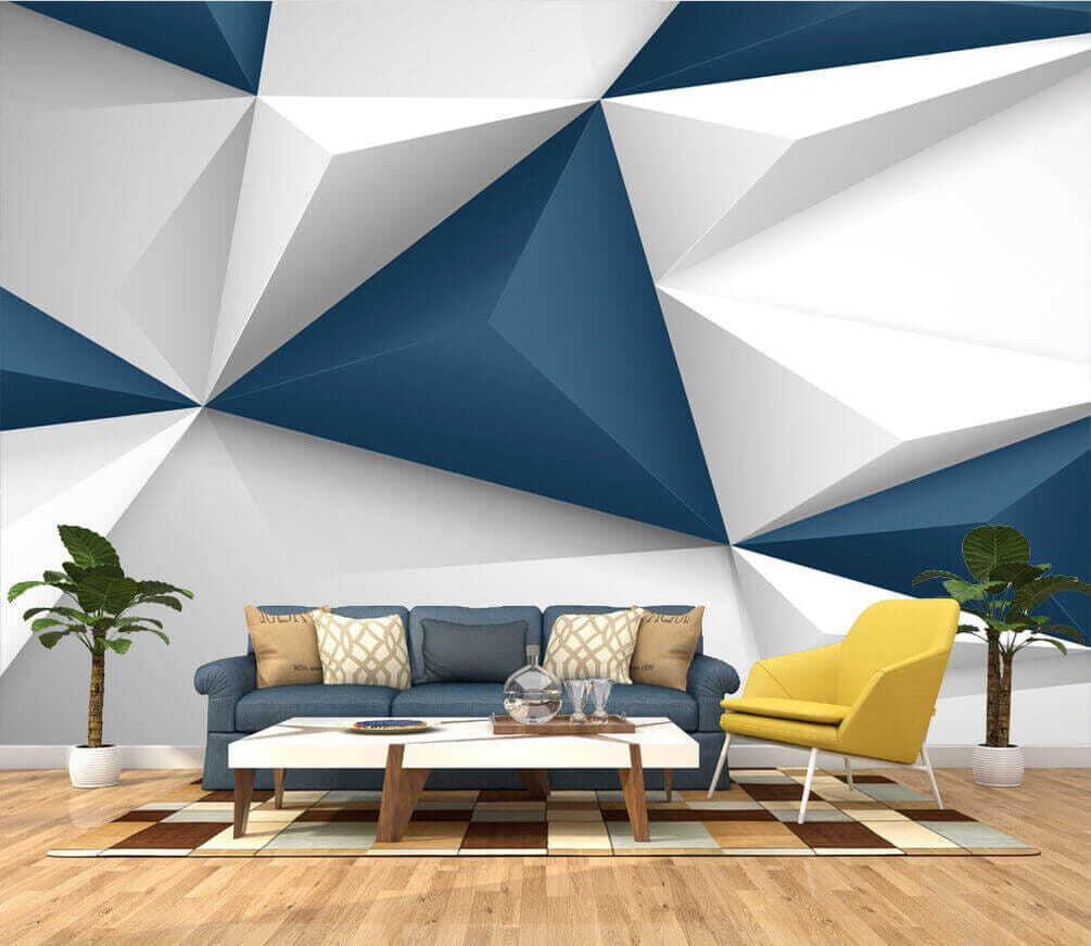 Sfaccettature blu e bianche — ambiente 1