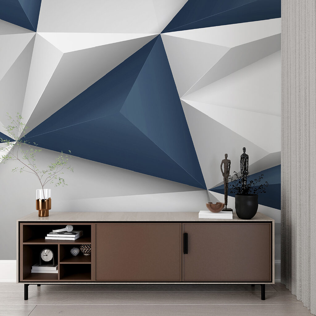 Sfaccettature blu e bianche — ambiente 3