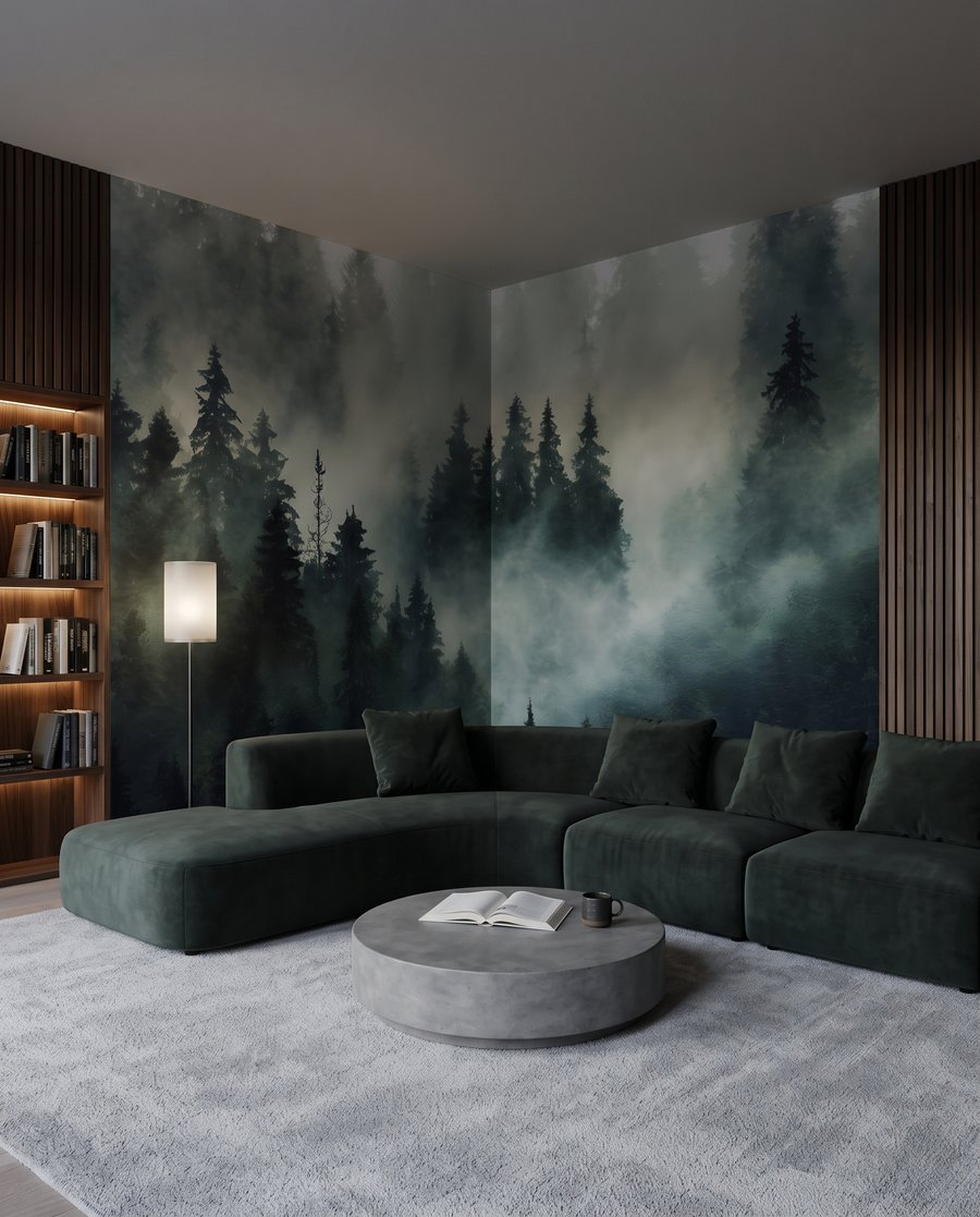 Bosco scuro nella nebbia — ambiente 3