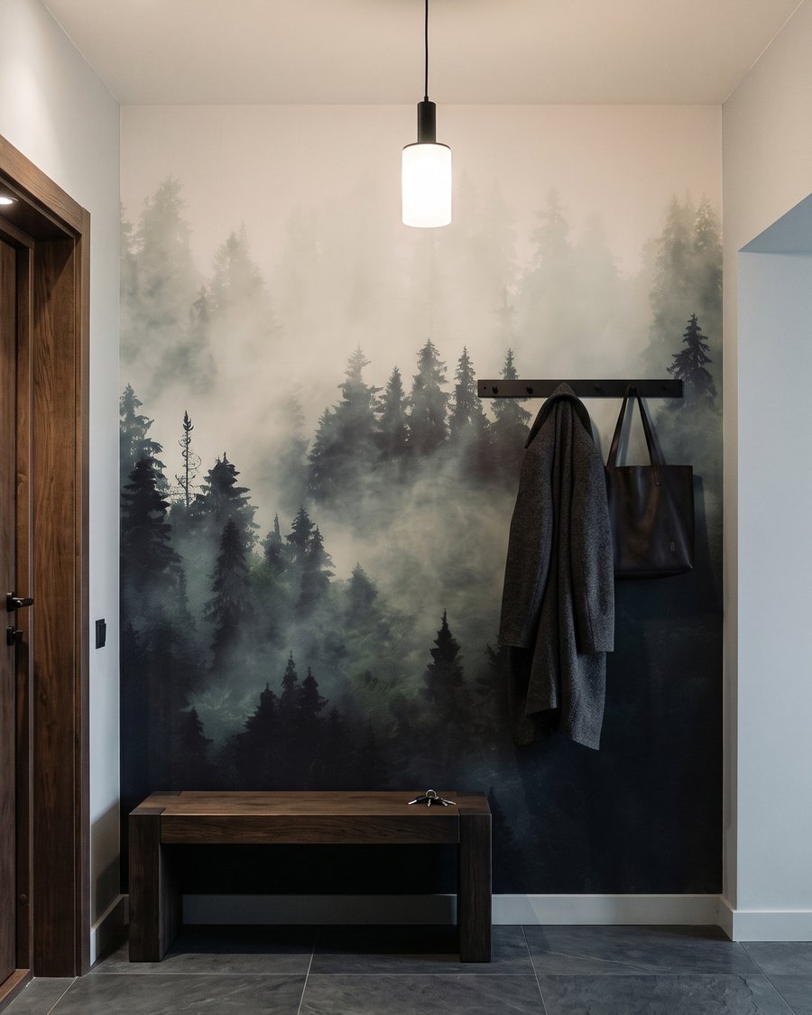 Bosco scuro nella nebbia — ambiente 7