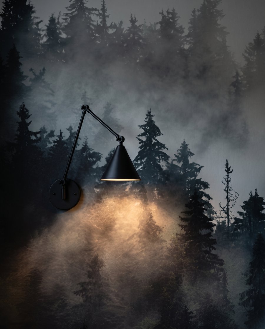 Bosco scuro nella nebbia — dettaglio