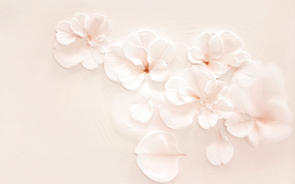 Fiori rosa chiaro affiancati — design completo