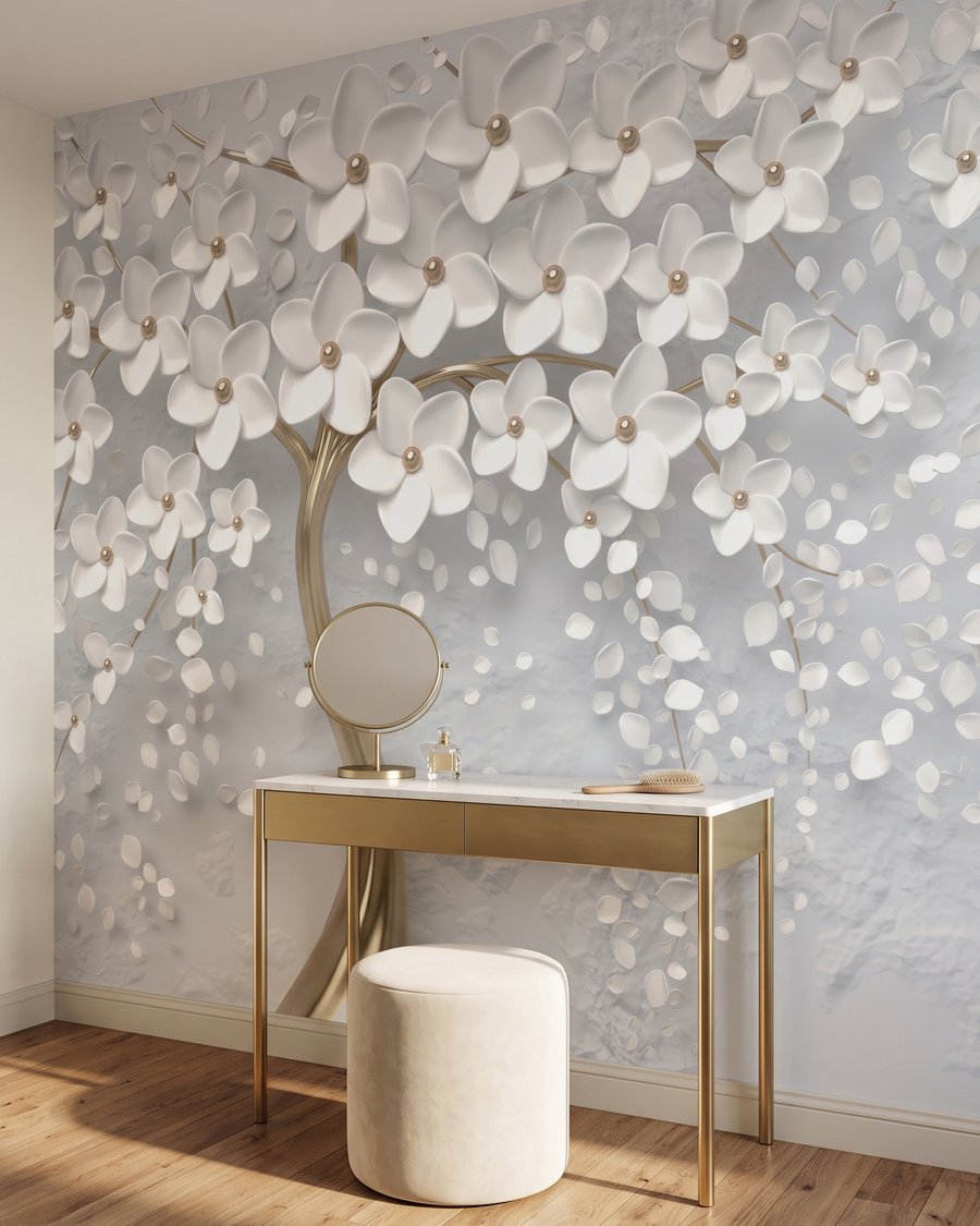 Albero con tronco dorato — ambiente 3