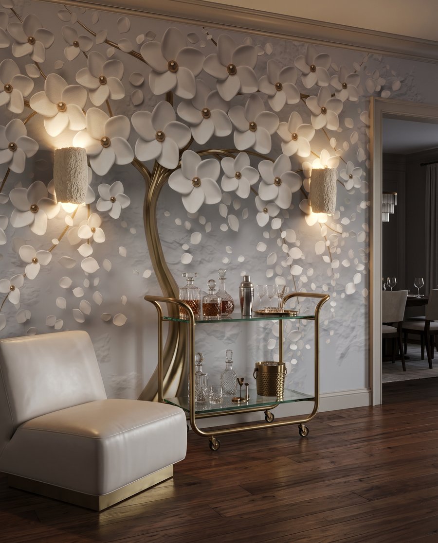 Albero con tronco dorato — ambiente 5