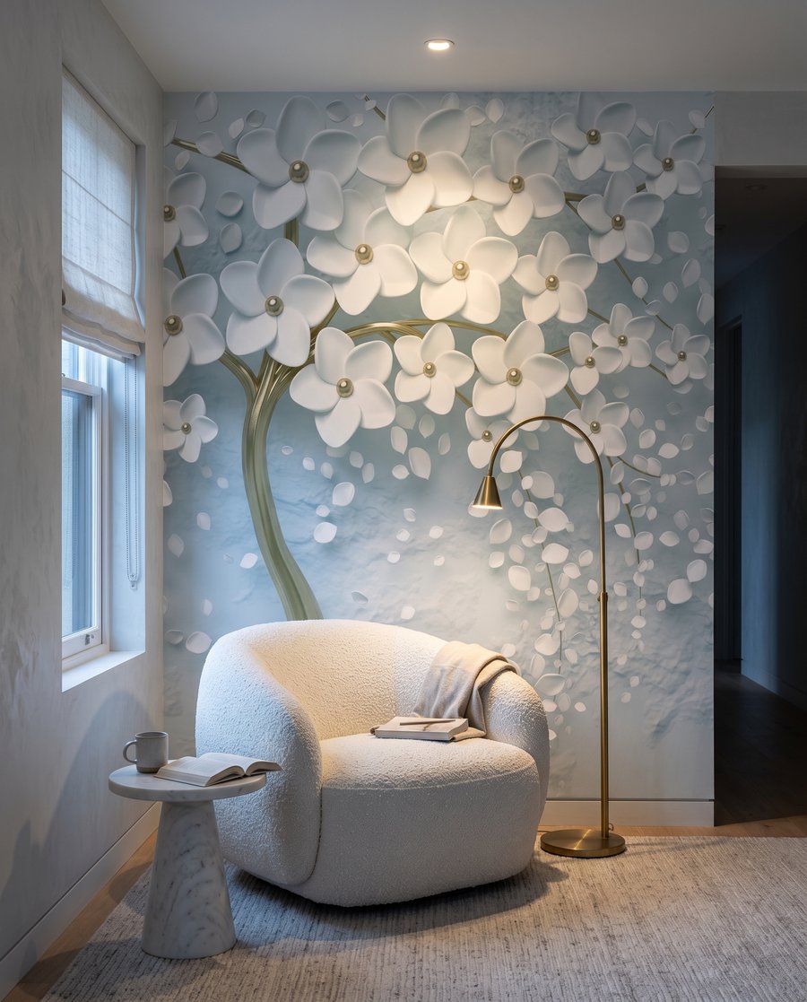 Albero con tronco dorato — ambiente 3