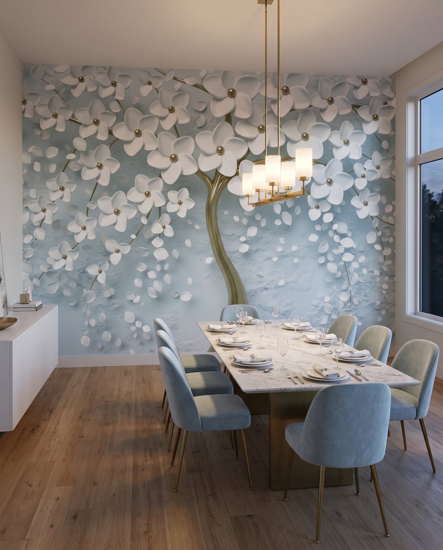 Albero con tronco dorato — ambiente 5