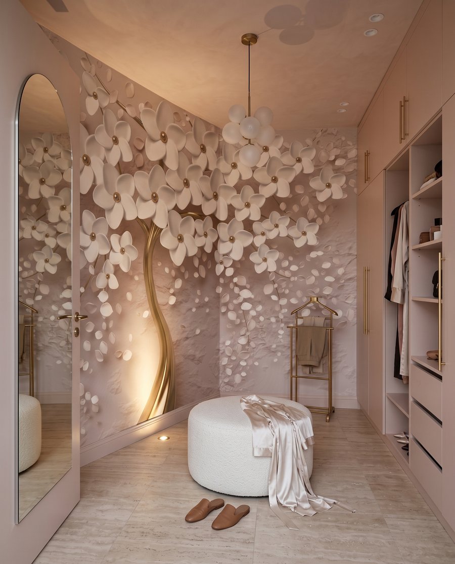 Albero con tronco dorato — ambiente 3