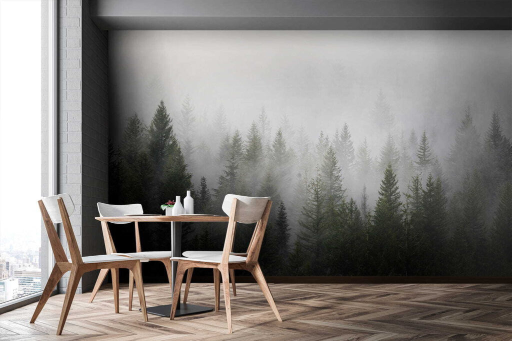 Pini al confine nebbioso — ambiente 7