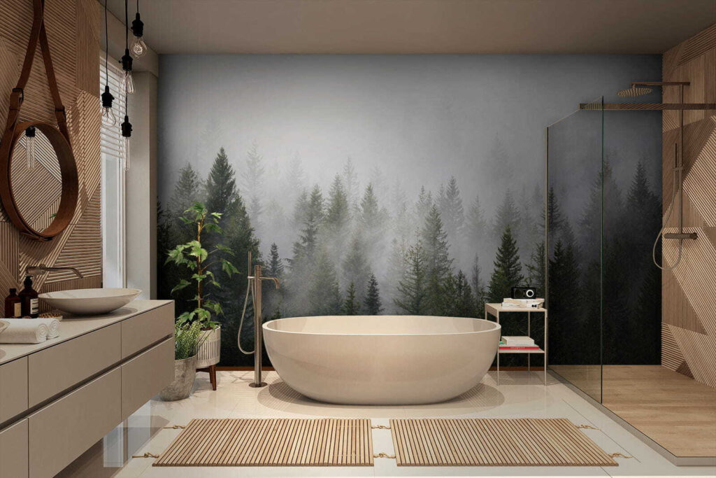 Pini al confine nebbioso — ambiente 8