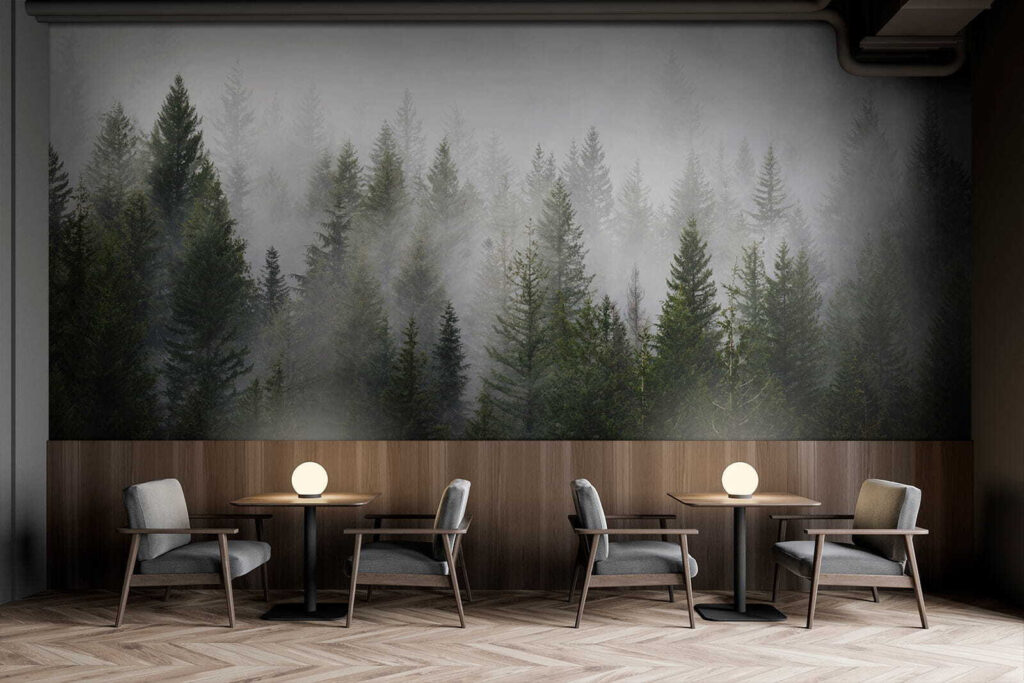 Pini al confine nebbioso — ambiente 1