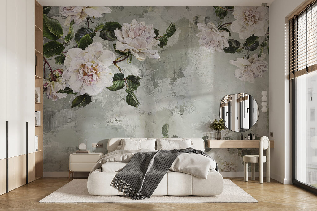 Peonie su rami sottili — ambiente 10