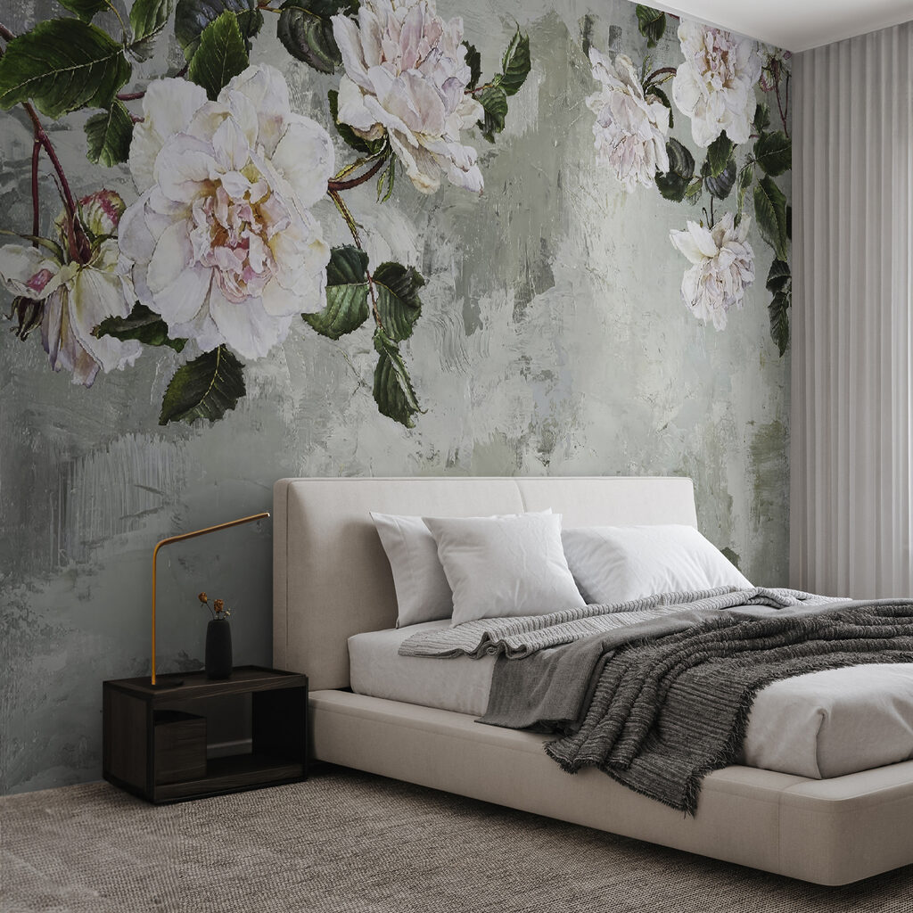 Peonie su rami sottili — ambiente 11