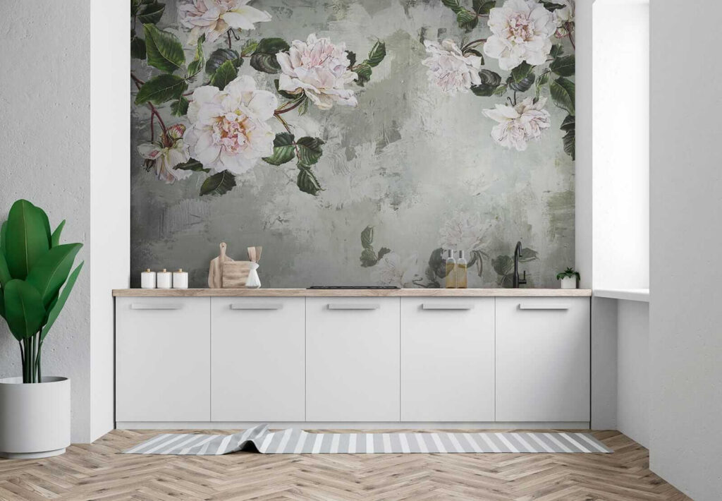 Peonie su rami sottili — ambiente 7