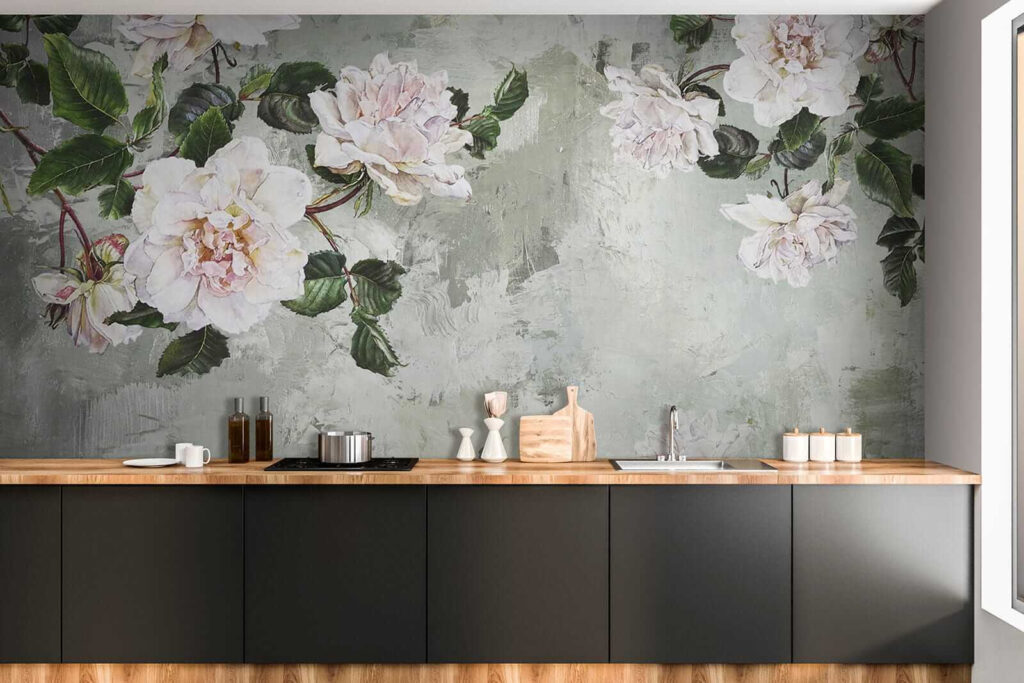 Peonie su rami sottili — ambiente 8