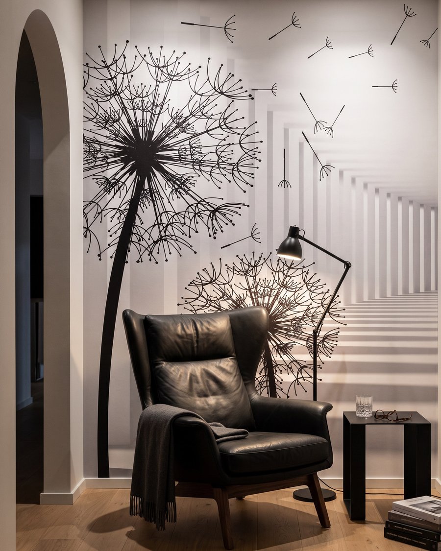 Soffioni lungo colonne bianche — ambiente 4