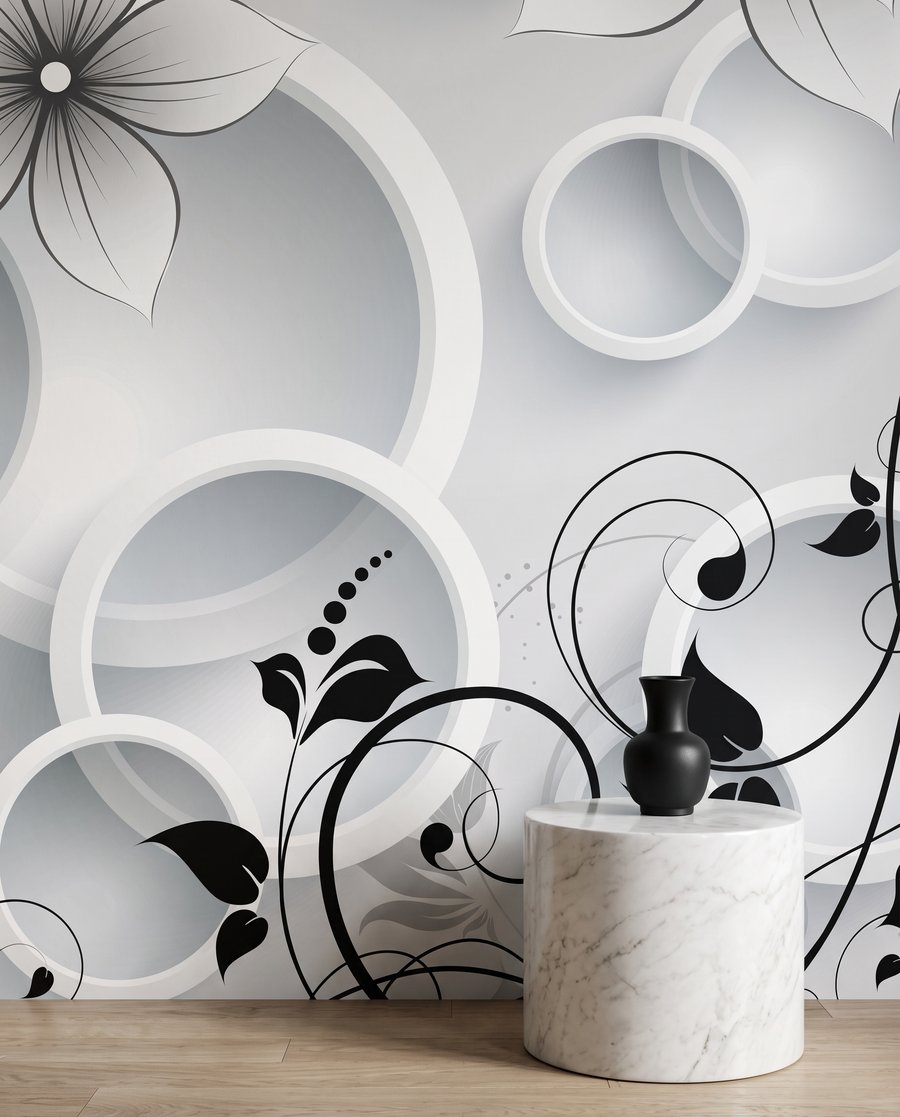 Fiori tra anelli bianchi — ambiente 4