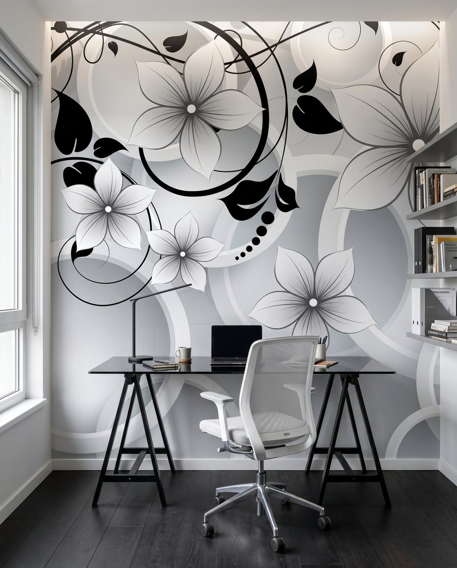 Fiori tra anelli bianchi — ambiente 5
