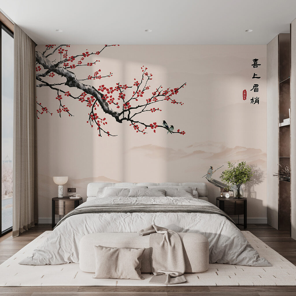 Ramo rosso in fiore — ambiente 2