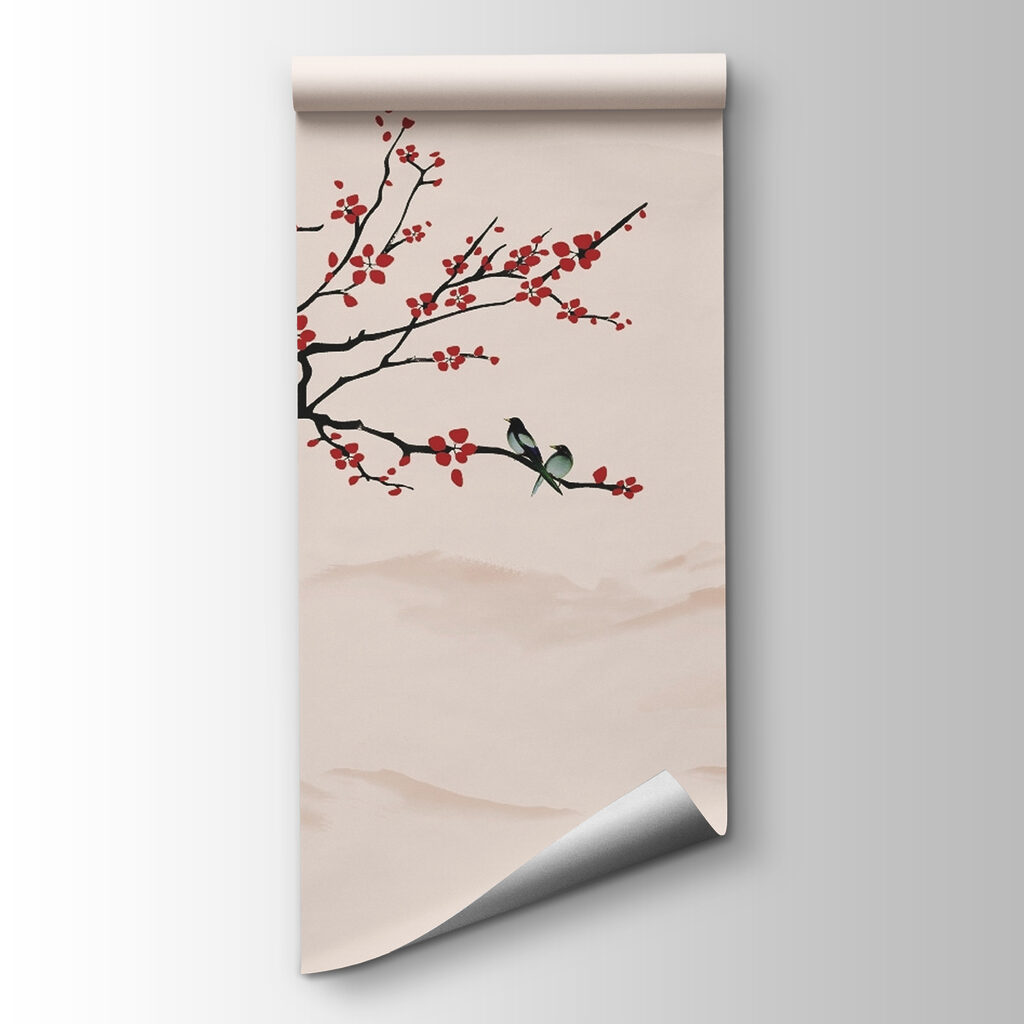 Ramo rosso in fiore — vista del prodotto