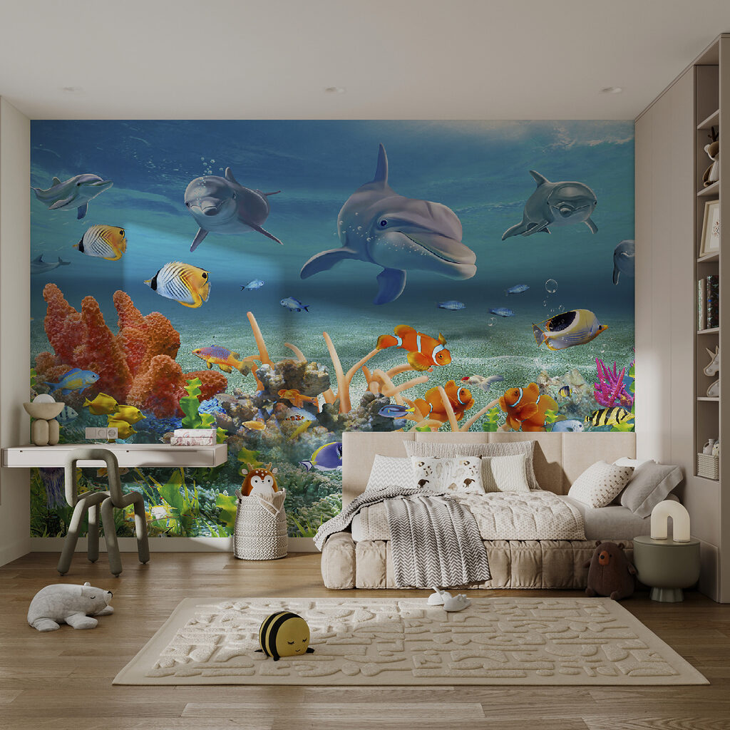 Delfini sopra il corallo — ambiente 7