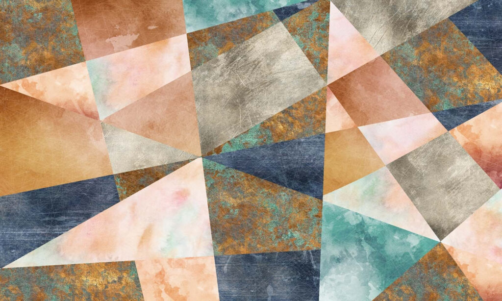 Triangoli in colori consumati — design completo