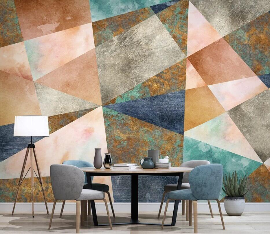 Triangoli in colori consumati — ambiente 1