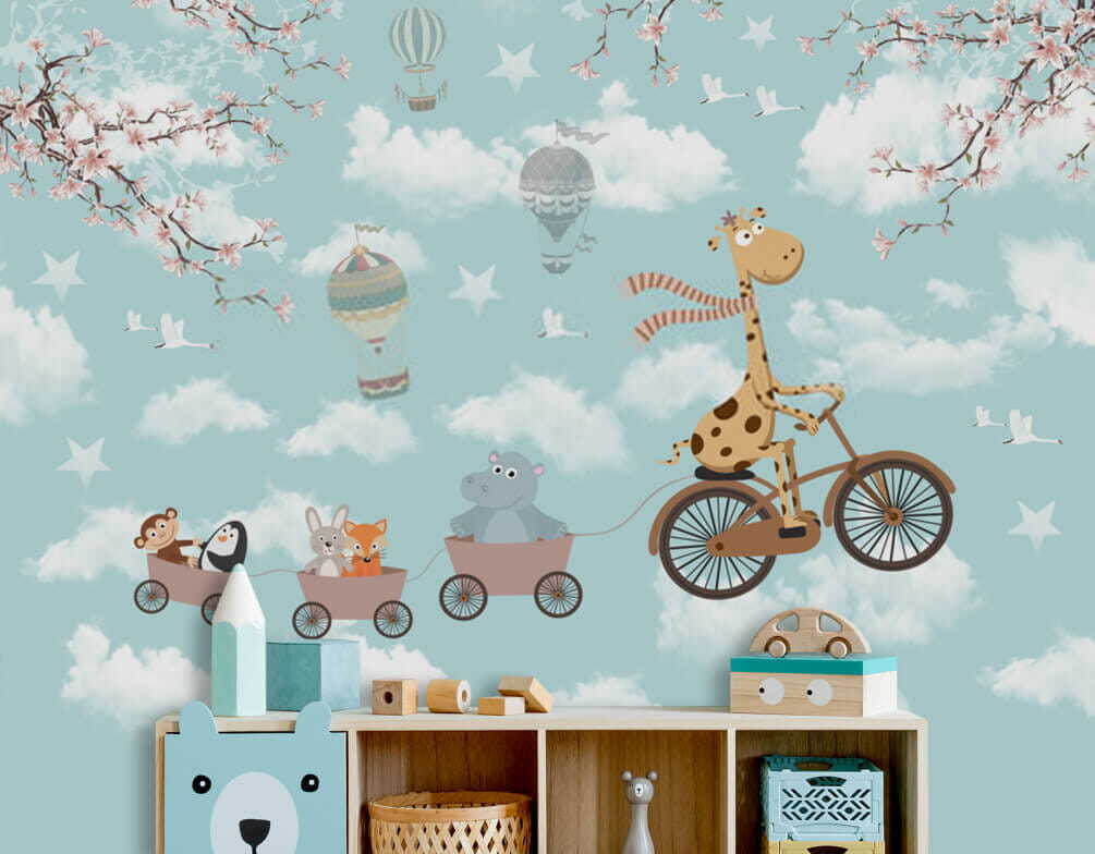 Giraffa in bicicletta — ambiente 1