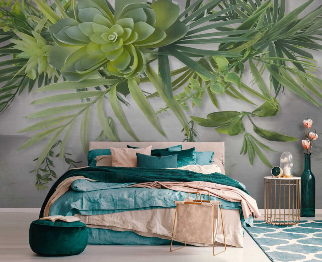 Succulente e foglie appese — ambiente 2