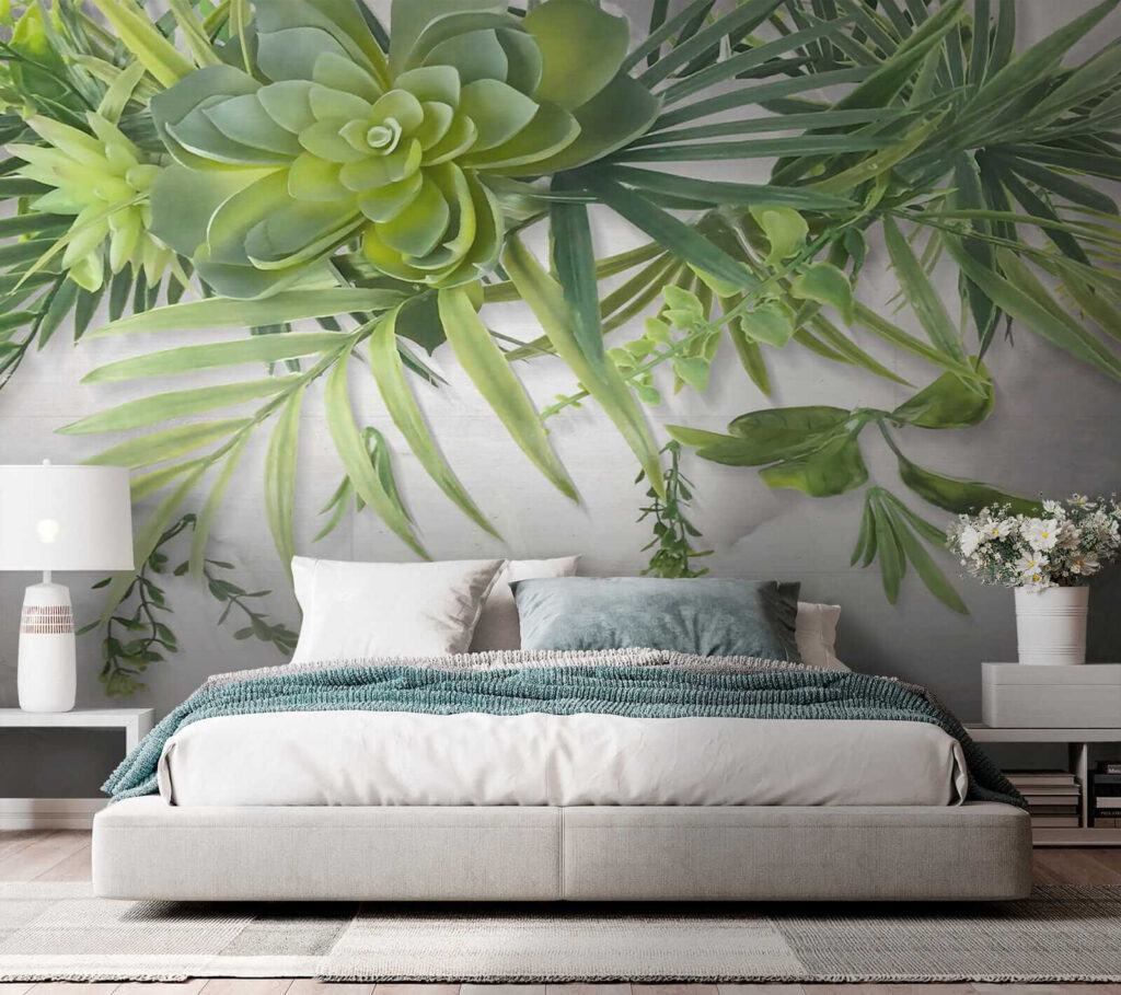 Succulente e foglie appese — ambiente 3